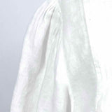 Talbots Women's White Size M Button Down Linen Square Neck Short Sleeve Top