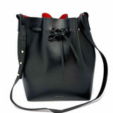 MANSUR GAVRIEL Black Leather Made in Italy Bucket Bag w/ Pouch