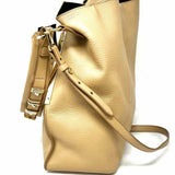 Stuart Weitzman Beige Hobo Leather Shoulder Bag