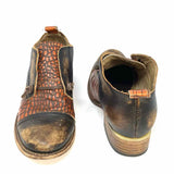 Freebird Mabel Women's Brown Size 7 Distressed Croc Embossed Loafers