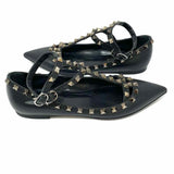 VALENTINO GARAVANI Women's Black Size 36/6 Rockstud Flats