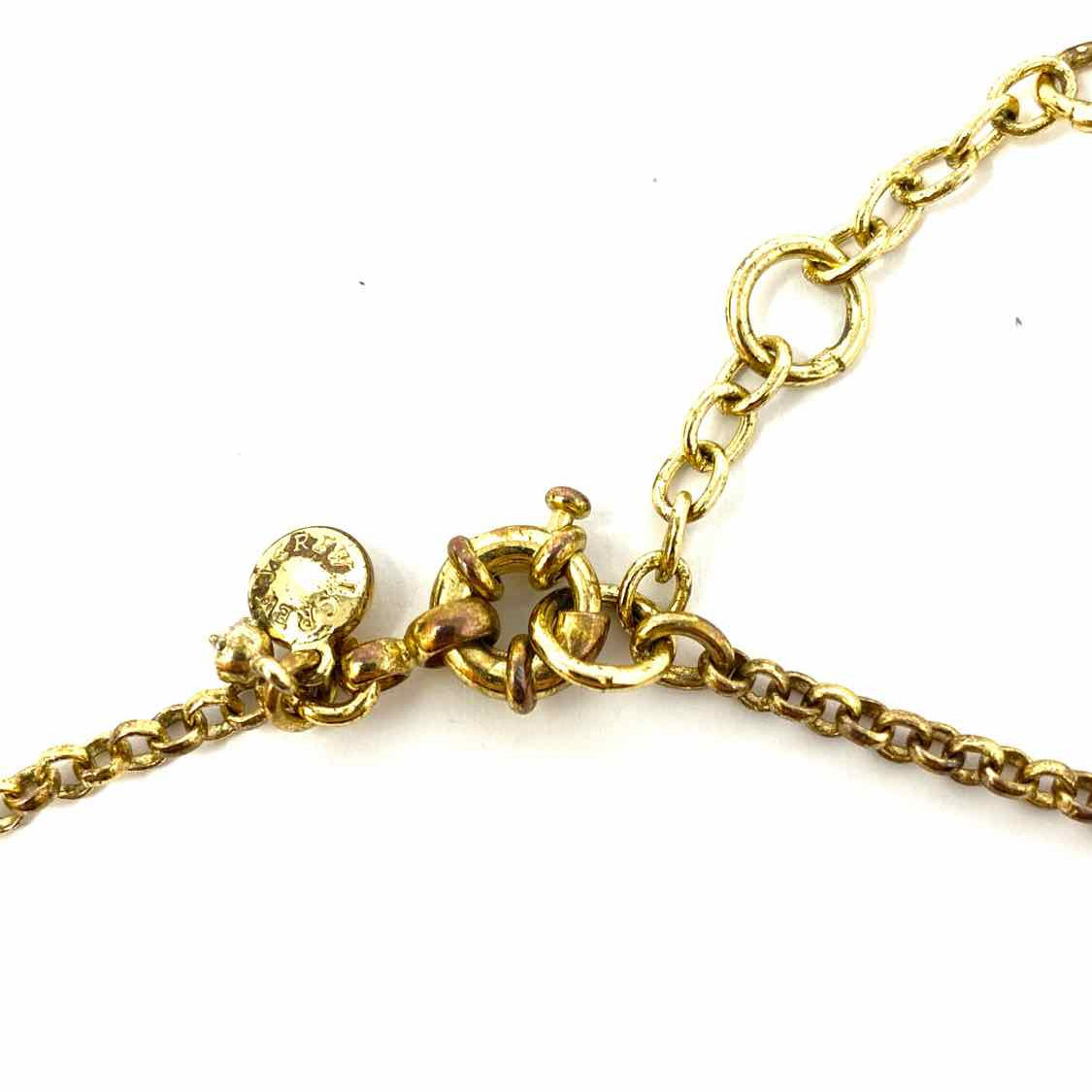 J Crew Gold/Blue Statement 20 in Rhinestone Necklace