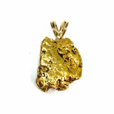 Estate 18K Yellow Gold Natural  Nugget 14k Bail Pendant