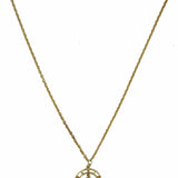 Celebrity NY Aquarius Gold Tone Pendant Medallion Necklace