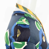 Tory Burch Portia Women's Green Navy Size L Long Sleeve Floral Dress