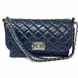 Chanel 2011-12 In The Business Navy Boy Bag Lock Quilted Shoulder Bag