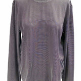 Lululemon Women's Black White Size 6 Crew Stripe Long Sleeve