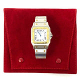 Cartier 1980's Santos Carrée Automatic Stainless Steel 18K Two-tone Square Watch