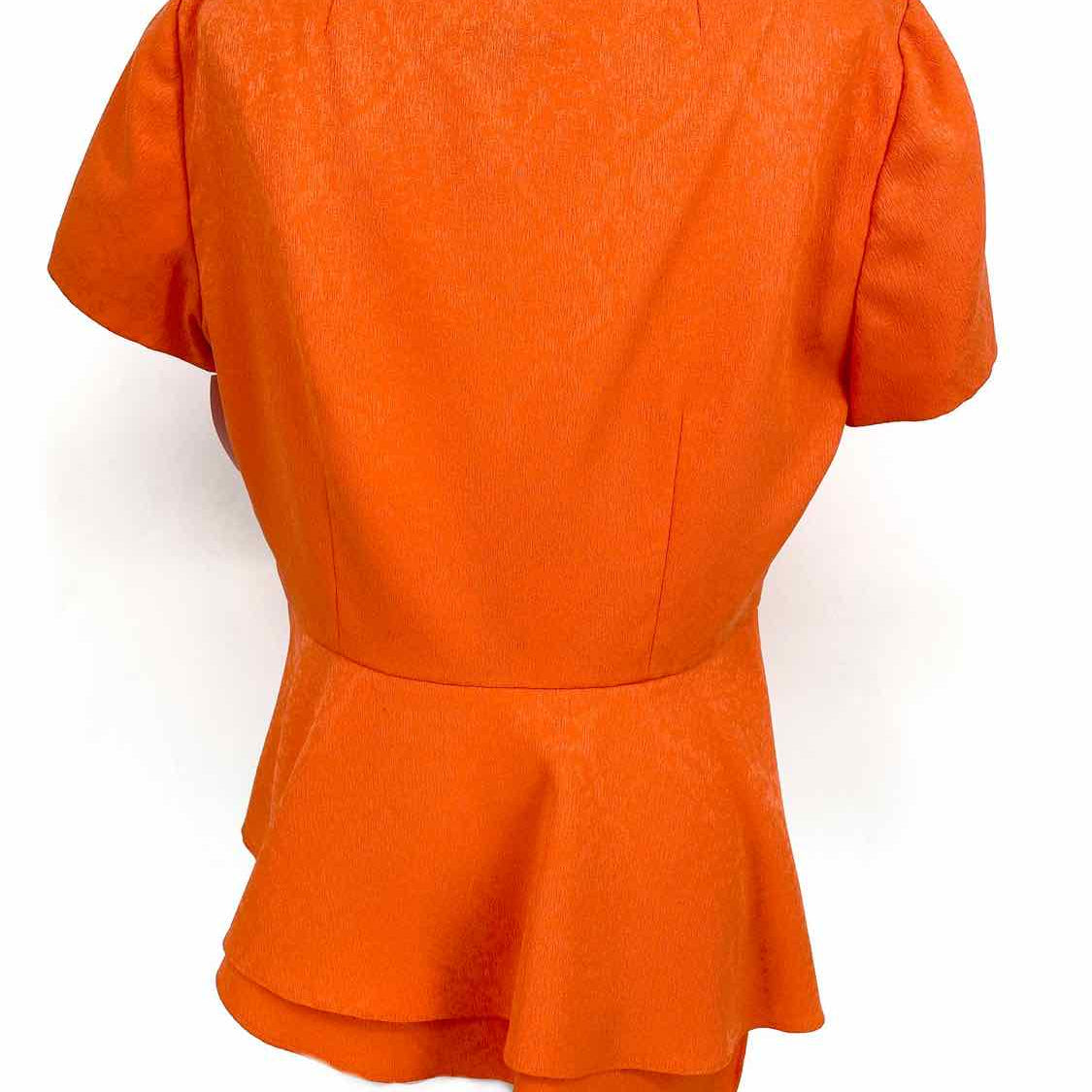 ALBERT NIPON Women's Orange Size 8 Belted Polyester Skirt Set