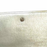 Chanel 2016/17 Airline Silver Flap CC Leather Wallet