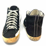 Golden Goose Francy Men's Black Shoe Size 44/11 Canvas Distressed Sneakers
