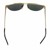 Aldo Gold Tone Orange Aviator Half-circle Sunglasses