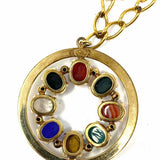 Harry S. Bick & Sons 12K GF Gold Pendant 30" Scarab Necklace