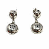 Estate 925 Sterling Silver Dangle Round Earrings