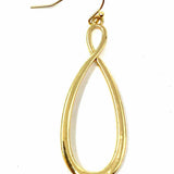 Liz Claiborne Gold Tone Dangle 2.25" Infinity Earrings