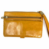 Hobo Camel Zip Leather Wristlet