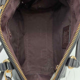 Coach Elise Black Top Handle Pebbled Leather Satchel