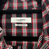 Isabel Marant Etoile Women's Red Black Size 38/6 Button Down Plaid Dress