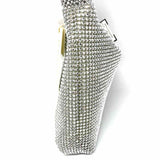 Madison West Silver Slouchy Sparkle Rhinestone Shoulder Bag