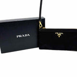 Prada Nylon Black Zip Wristlet Shoulder Bag