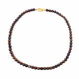 Silver Brown Pearl Necklace