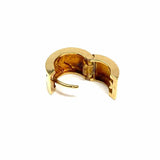 Estate 14K 585 Yellow Gold Huggie Chevron Earrings