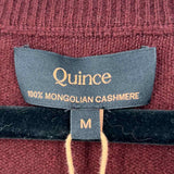 Quince Women's Ox Blood Size M V-Neck Cashmere Sweater