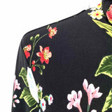Yumi Kim Stargaze Women's Black Multi-Color Size L Long Sleeve Silk Dress