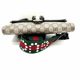 Gucci Small Dionysus East-West Coated Canvas Gray Flap GG SUPREME Shoulder Bag