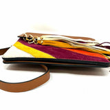 Chloe 2016 Small Jane Fringe Multi-Color Square Patchwork Crossbody