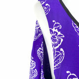 maeve Women's Purple Size M Pleated Silk Floral Dress