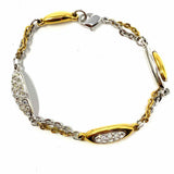 Swarovski Two-tone Link 7.5" Crystal Bracelet