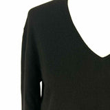 Mc Duff Women's Black Size L V-Neck Cashmere Sweater