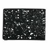 TUMI Canvas Black White Bi-Fold Speckled Wallet
