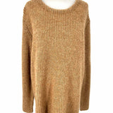 7115 by Szeki Women's Brown Size L Mohair Blend Knit Sweater