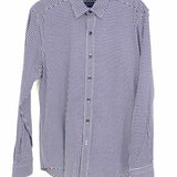 Robert Graham Men's Navy White Size L Button Down Houndstooth Long Sleeve Shirt