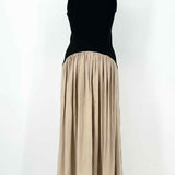 maeve Women's Black Beige Size S Sleeveless Color Block Dress