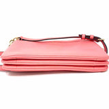 Kate Spade Leila Triple Gusset Salmon Pebbled Leather Crossbody