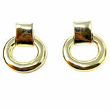 Liz Claiborne Gold Tone Chunky 1.5" Knocker Earrings