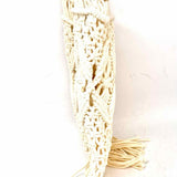 Crochet Beige Tassel Tote
