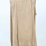 French Laundry Women's Beige Size XL Lace-up Suedette Sleeveless