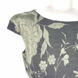Piazza Sempione Women's Green Size 42/6 sheath jacquard Wool Blend Floral Dress