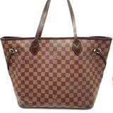 LOUIS VUITTON 2015 Neverfull MM Coated Canvas Brown Damier Ebene Tote