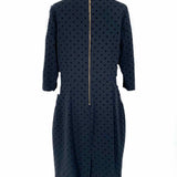 Kate Spade Women's Black Size 14 Knee Length Bow Polka Dot Dress