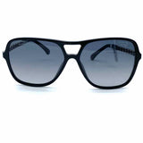 Chanel Black Polarized Aviator Chain 5439 Sunglasses