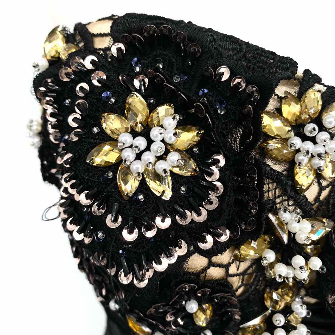 MacDuggal Women's Black Strapless Lace Size 6 Dress