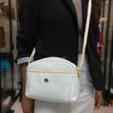 Gucci Vintage Leather White Camera Bag Shoulder Bag