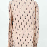 Equipment Femme Women's Peach Size XL Button Down Silk Blend Long Sleeve