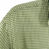 Thomas Pink Men's Green Size L Houndstooth Long Sleeve Button Down Shirt