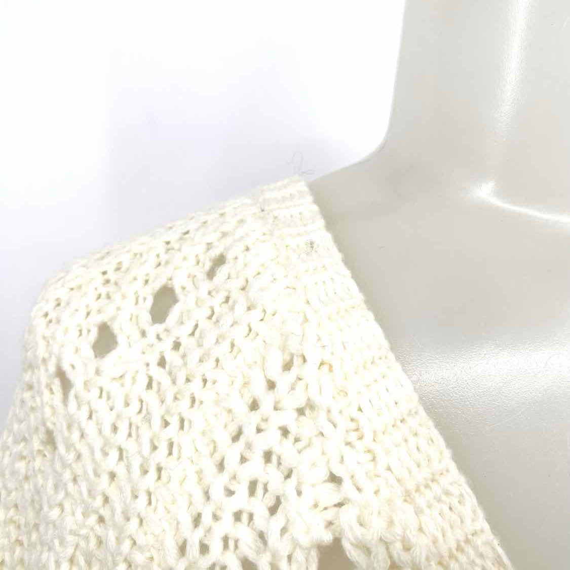 CALYPSO St. Barth Callani Women's White Size S V-Neck Wool Knit Sweater